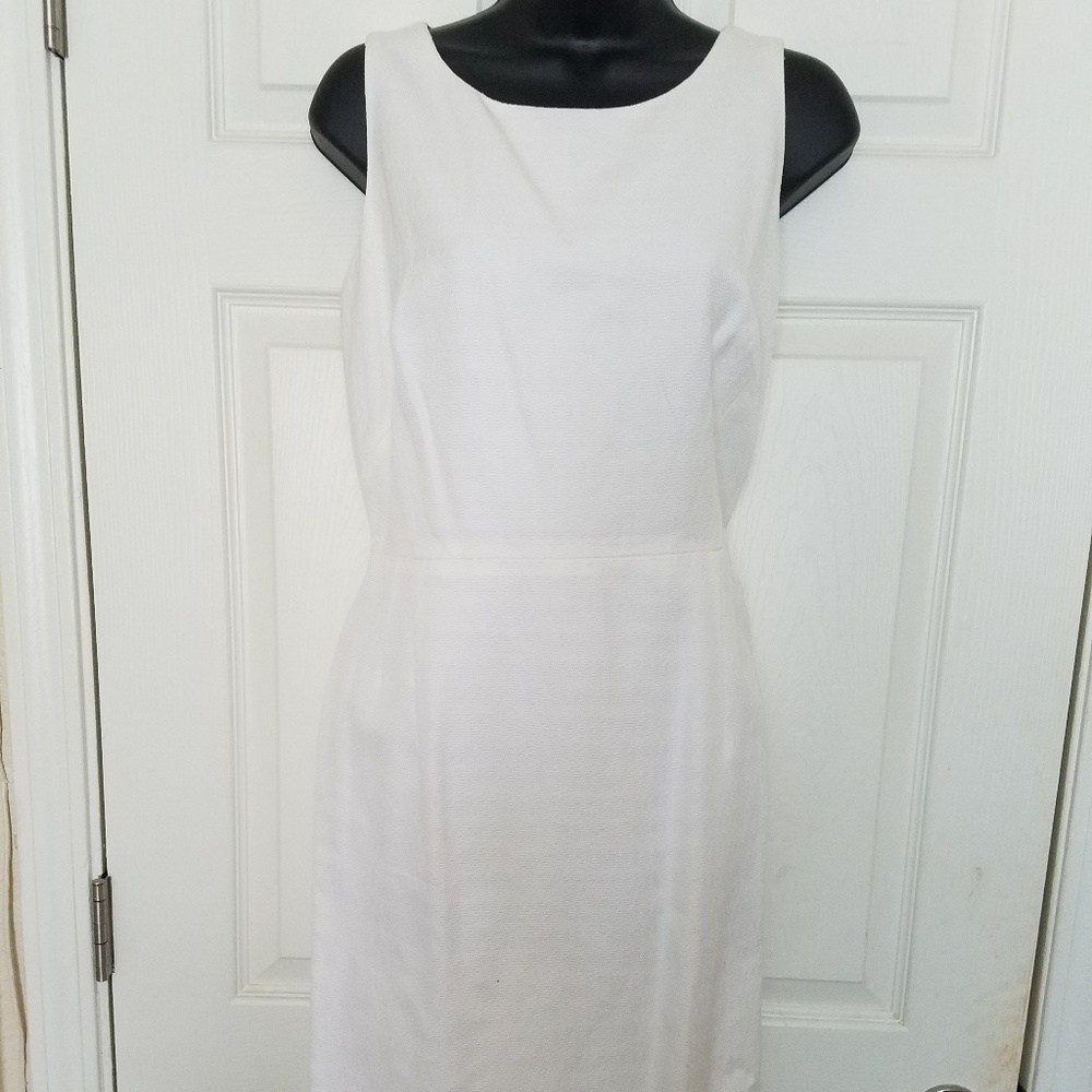 Brooks Brothers white cocktail dress, size 6,